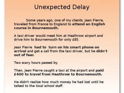 Alt:unexpected-delay